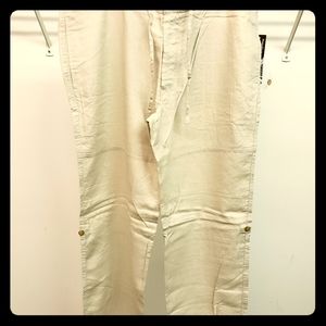 Perry Ellis natural linen pants